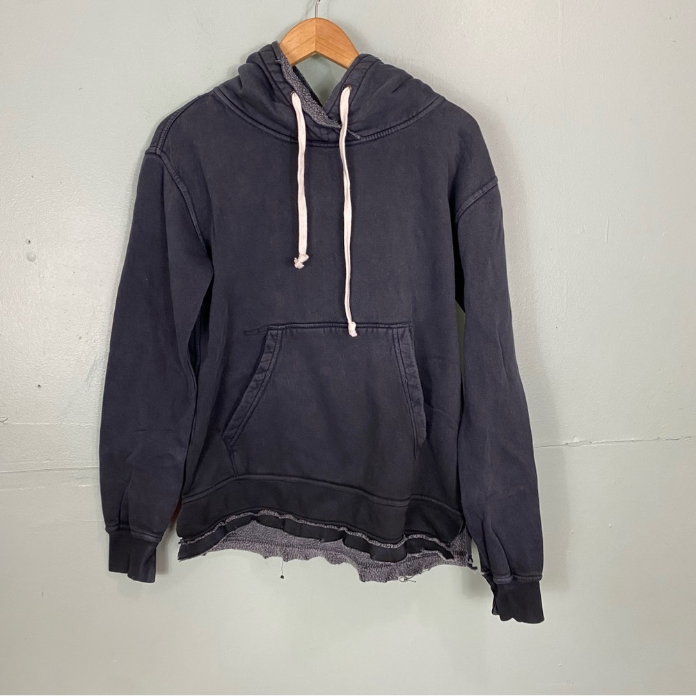Free People Zuma Hoodie Washed Black Small‎